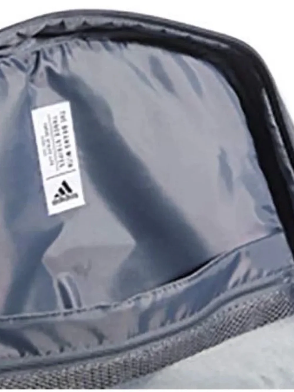 adidas White Backpack with Blush Stripe Accents
